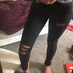 Black ripped jeans American Eagle
